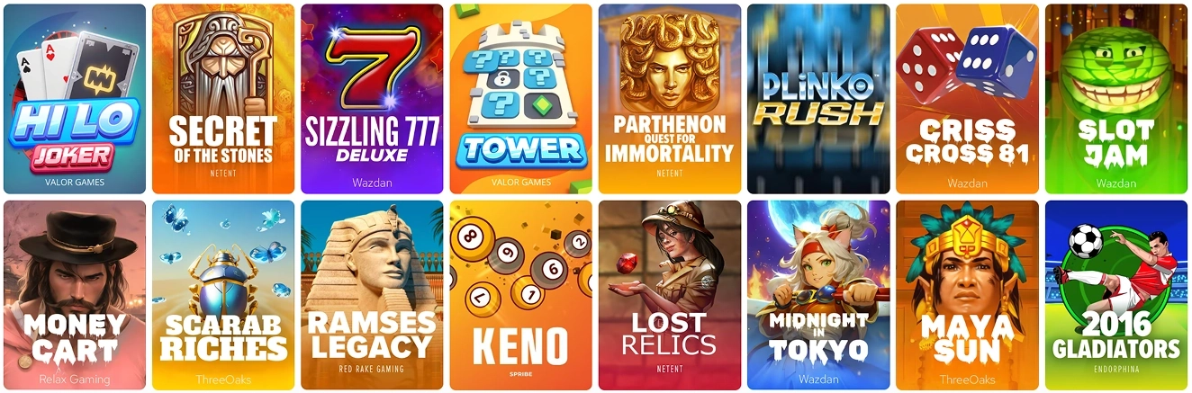 ValorBet: Colorful online casino slot machines and top games